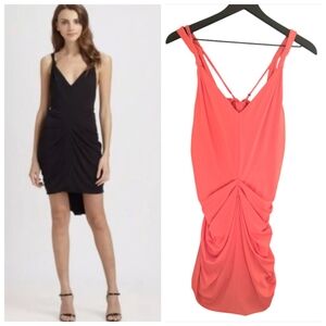 BCBGMaxAzriaTerraine Deep V-Neck Coral Dress